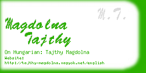 magdolna tajthy business card